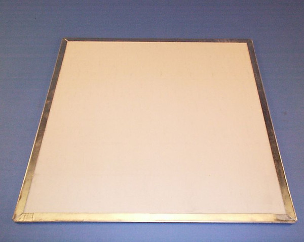 Hitzeschutzplatte / Bunsenbrennerunterlage, 400 x 400 mm, mit Zinkeinfassung