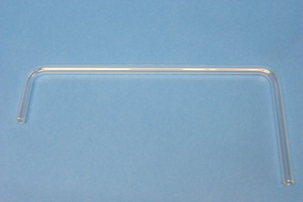 Glasrohrformteil 8 mm, U-Form: 2 rechte Winkel, 100/200/50 mm